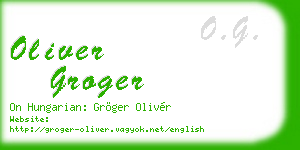 oliver groger business card